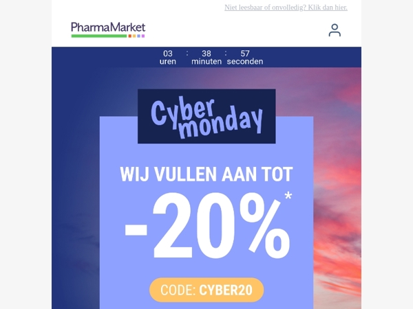 ⏳ Laatste kans: Cyber Monday eindigt vanavond