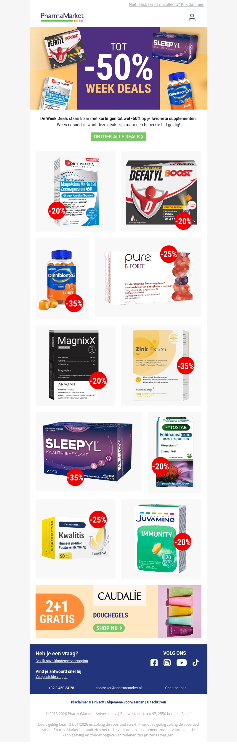 Week Deals: tot -50% op supplementen ๐ฅ Week Deals: tot -50% op supplementen ๐ฅ