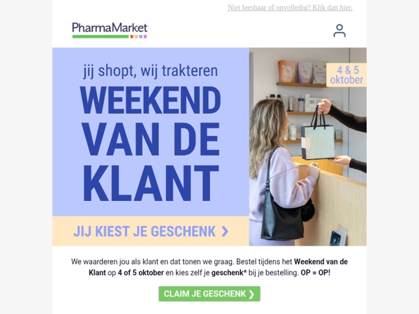 Kies dit weekend je geschenk Mailaanbiedingen 🎁