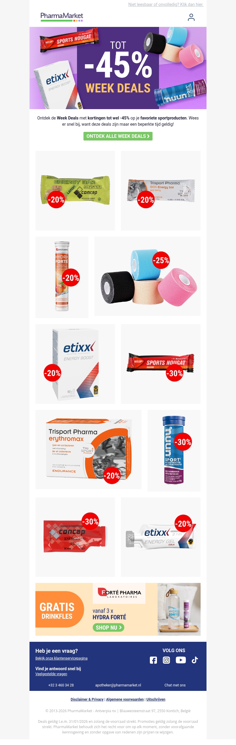 Week Deals: tot -45% op sport ๐ฅ Week Deals: tot -45% op sport ๐ฅ