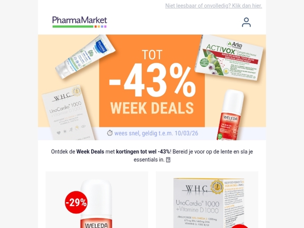 Week Deals: tot -43% 🌷
