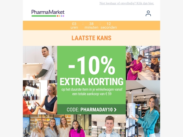Laatste kans: 10% extra korting