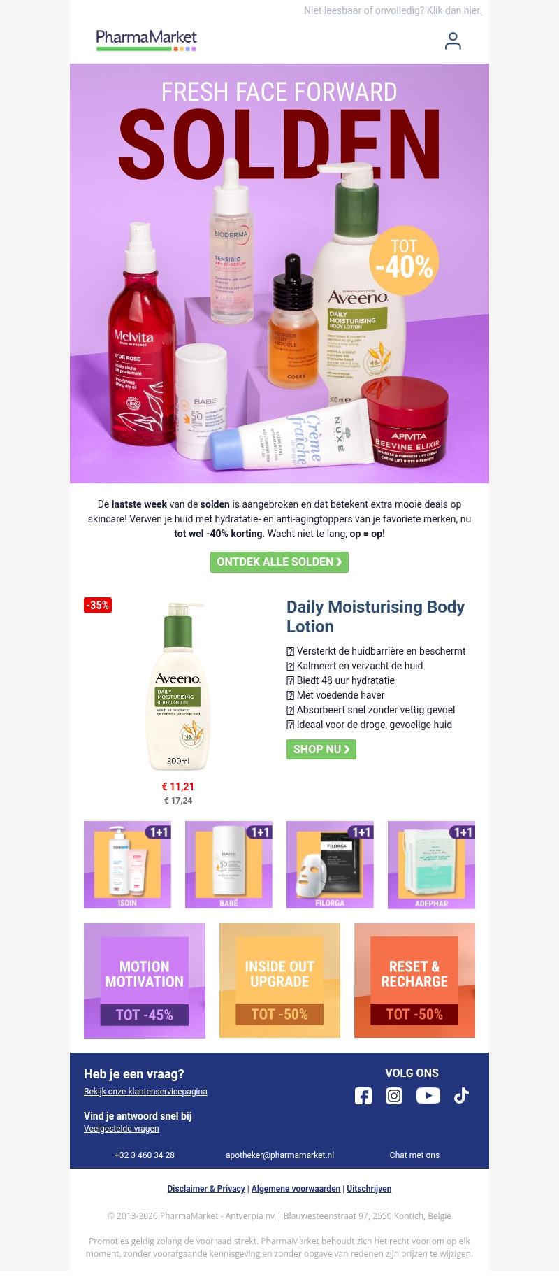 Laatste week solden: tot -40% op skincare Laatste week solden: tot -40% op skincare
