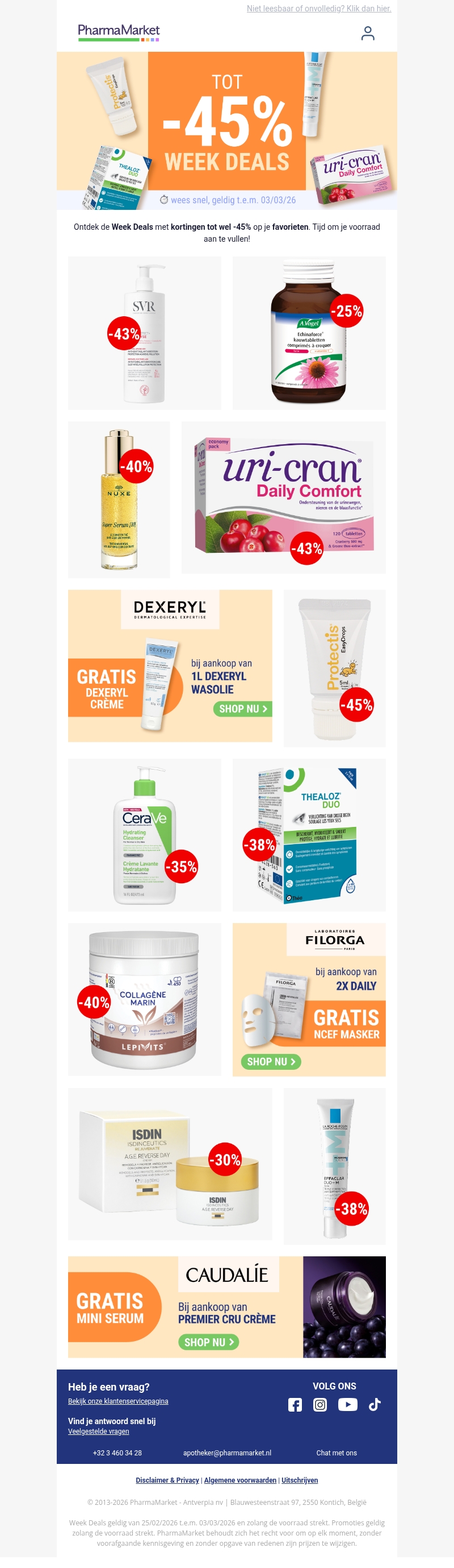 Week Deals: tot -45% op je favorieten Week Deals: tot -45% op je favorieten
