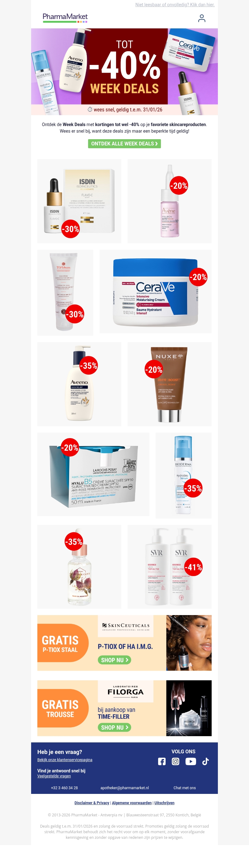 Week Deals: tot -40% op skincare ๐ฅ Week Deals: tot -40% op skincare ๐ฅ
