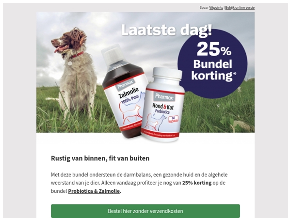 Laatste dag met 25% KORTING op bundel: Zalmolie- & Probiotica