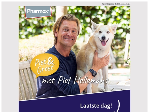 Win een Meet & Greet met Piet Hellemans voor jouw dier!