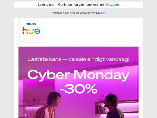 ‼️30% korting eindigt VANDAAG — Shop Cyber Monday!