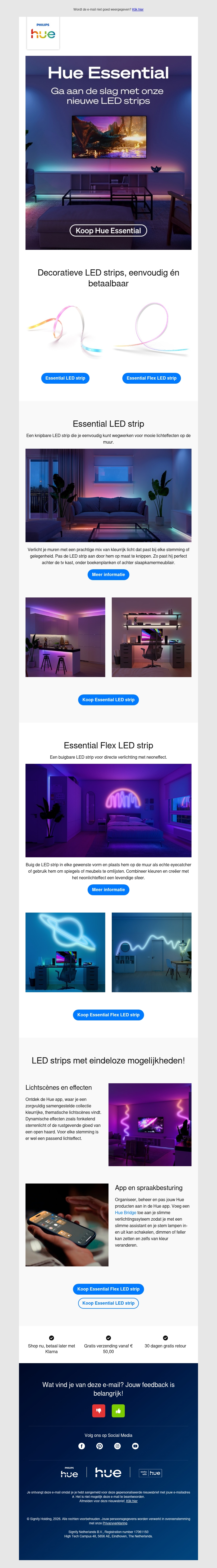 Nieuw! Hue Essential LED strip Nieuw! Hue Essential LED strip