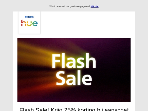 ⚡️Flash Sale⚡️Krijg 25% korting!
