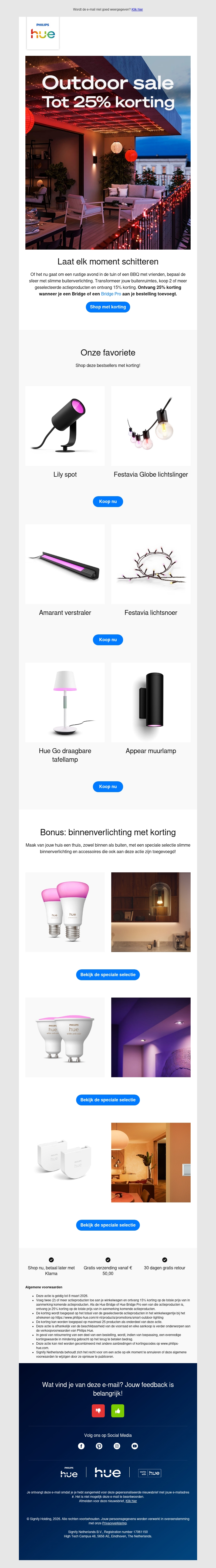 Nog steeds korting op slimme buitenverlichting Nog steeds korting op slimme buitenverlichting