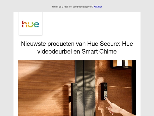Nieuw! Hue videodeurbel en Smart Chime
