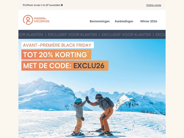 [BLACK FRIDAY] Tot 20% korting in avant-première 😍