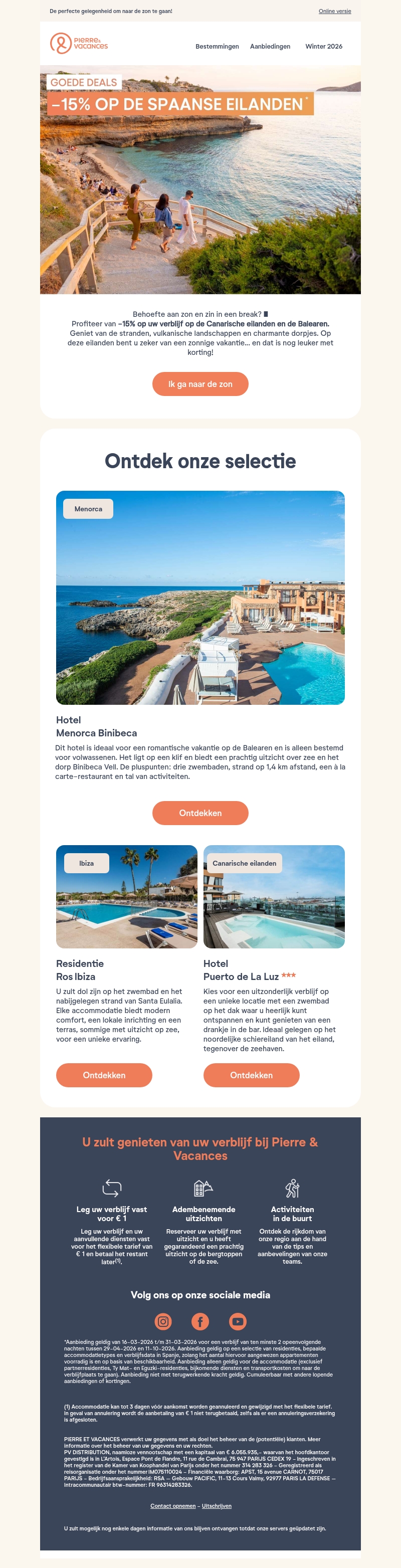 ☀️ -15% op de Spaanse eilanden ☀️ -15% op de Spaanse eilanden