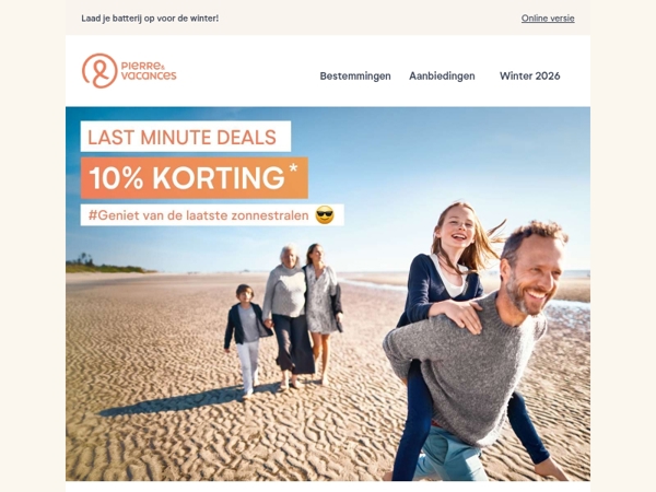 [GOEDE DEALS] 10% korting op je vakantie aan zee 🌊