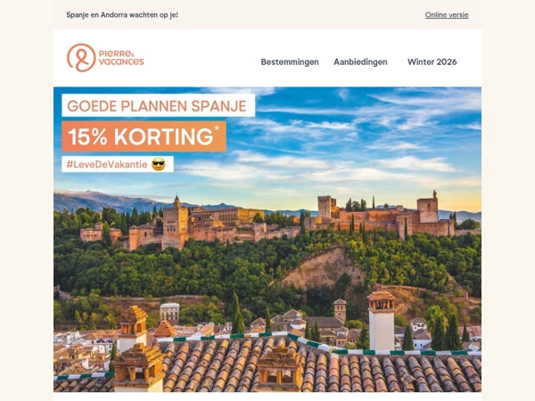 [GOEDE AANBIEDINGEN] 15% korting op je zonvakantie ☀️