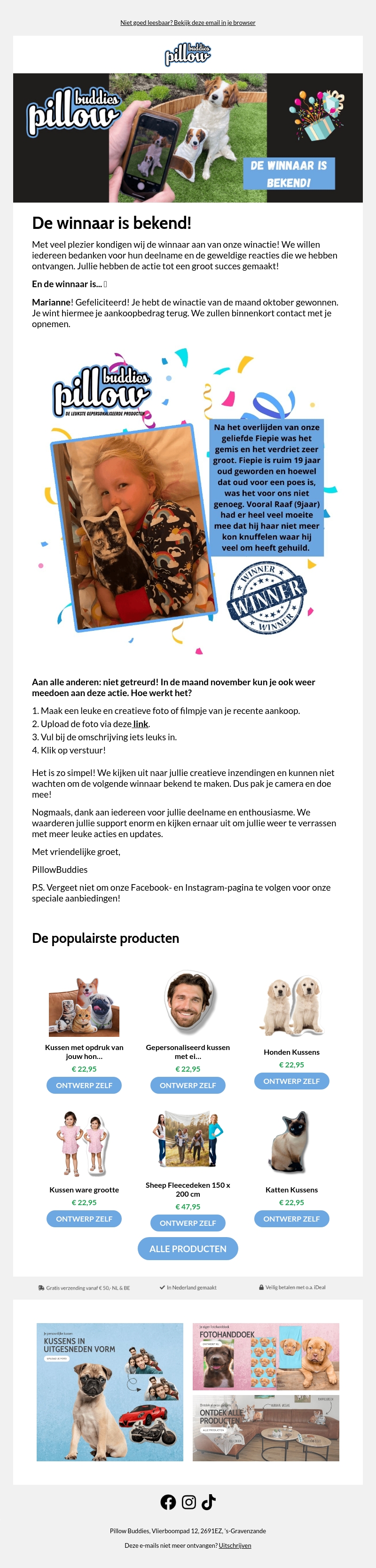 De winnaar is bekend! De winnaar is bekend!