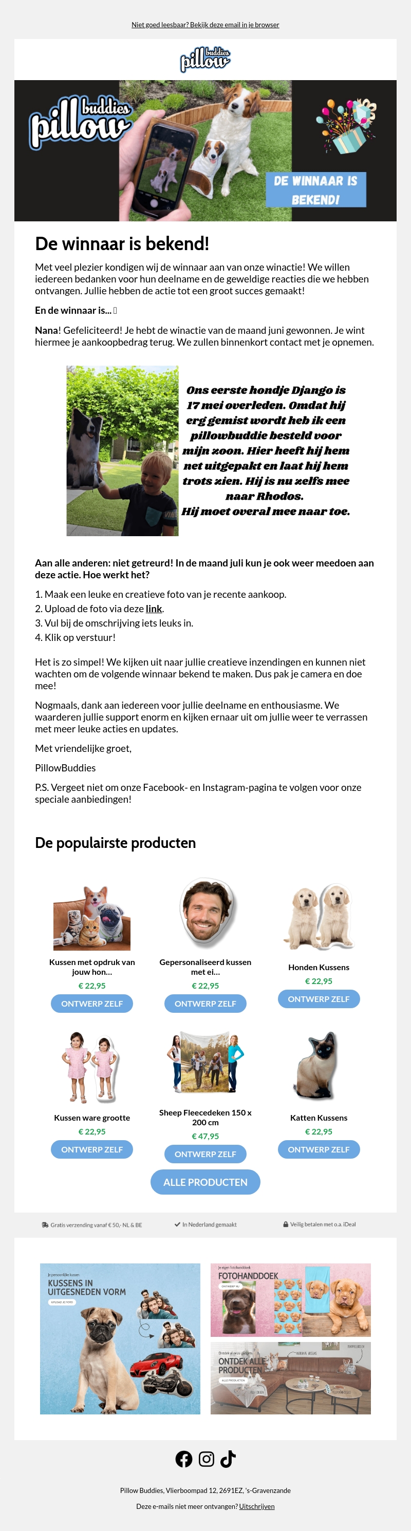 De winnaar is bekend! De winnaar is bekend!