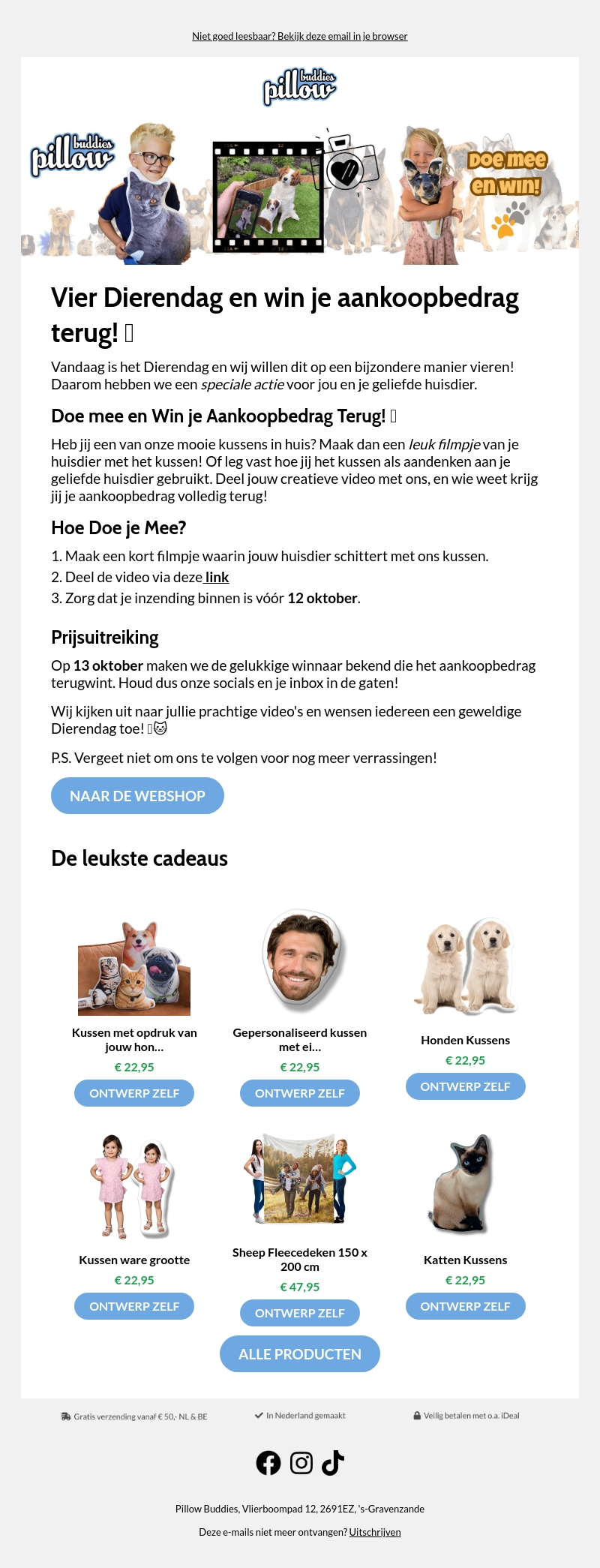 Vier Dierendag en win je aankoopbedrag terug! š¾ Vier Dierendag en win je aankoopbedrag terug! š¾