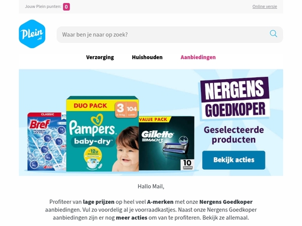 Profiteer van Nergens Goedkoper deals op veel A-merken