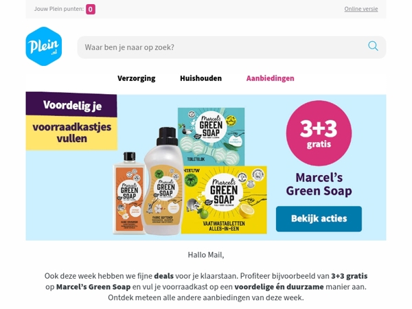 Scoor 3+3 gratis op Marcel’s Green Soap  🌿