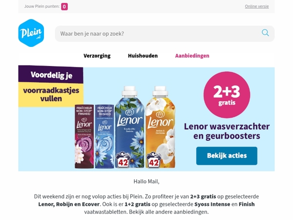 🌸 2+3 gratis op Lenor wasverzachter en geurboosters
