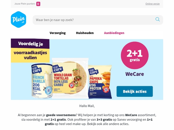 Ons WeCare assortiment nu extra goedkoop🌿