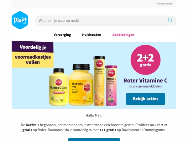 Profiteer van 2+2 gratis op Roter