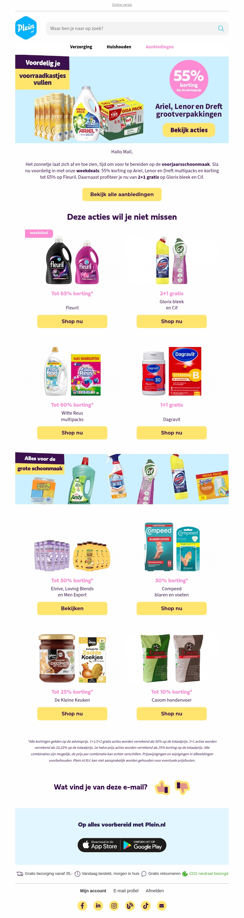 Weekdeal: 55% op Ariel, Lenor en Dreft multipacks Weekdeal: 55% op Ariel, Lenor en Dreft multipacks
