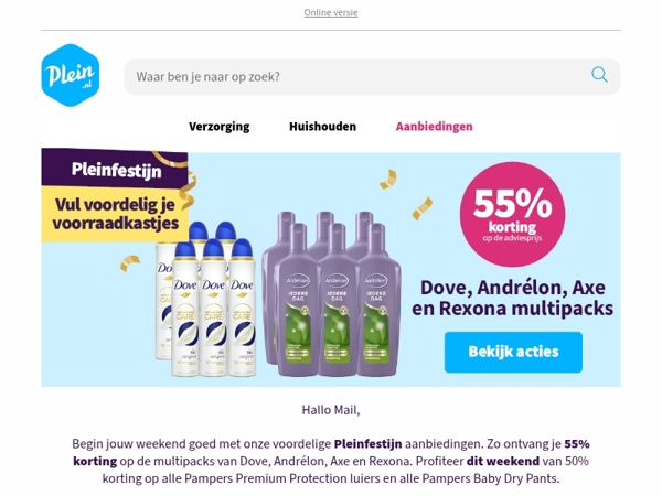 Mail, heb je al geprofiteerd van Pleinfestijn? 🔥