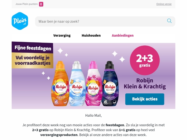 Nu 2+3 gratis op Robijn Klein & Krachtig