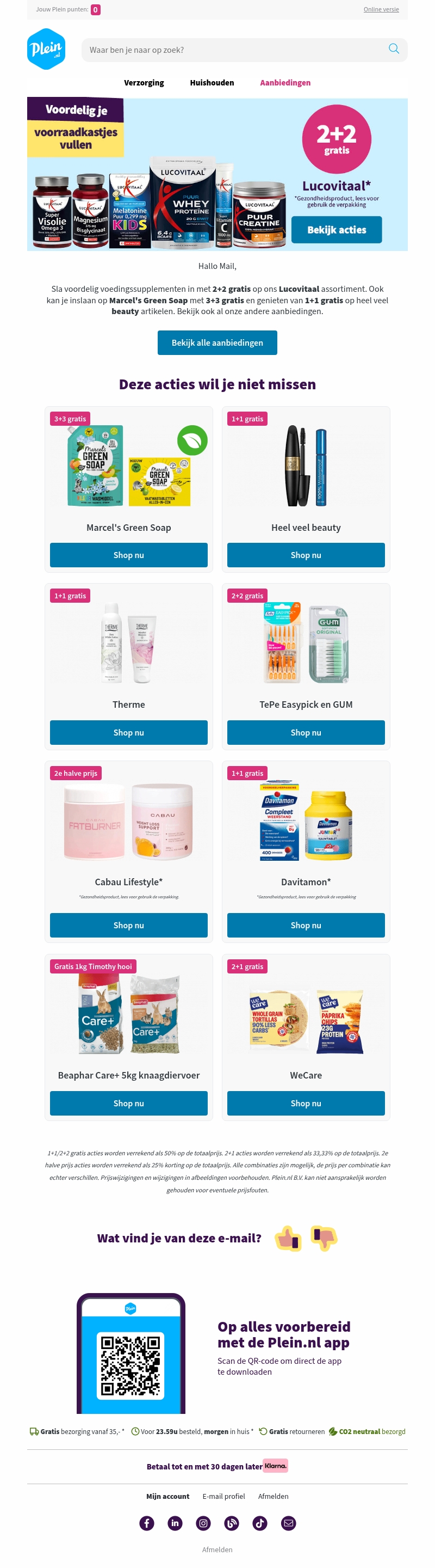 Deze week 2+2 gratis op Lucovitaal voedingssupplementen Deze week 2+2 gratis op Lucovitaal voedingssupplementen