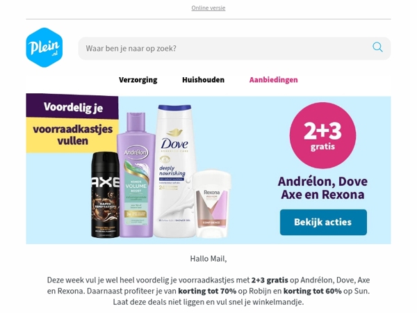 Nu 2+3 op Dove, Andrélon, Axe en Rexona 🔥