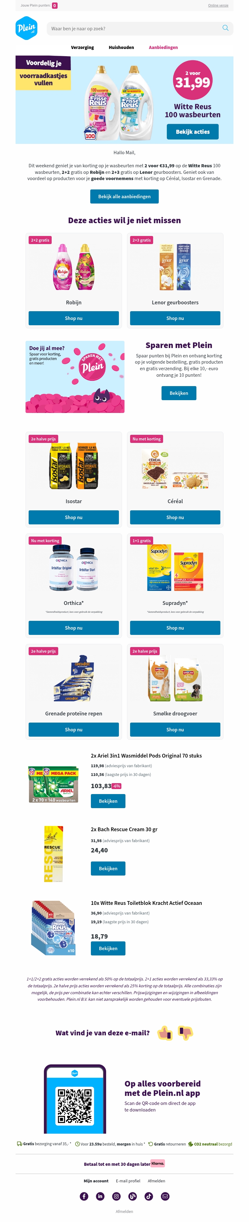 Deze week Robijn 2+2 gratis en 2+3 gratis op Lenor geurboosters Deze week Robijn 2+2 gratis en 2+3 gratis op Lenor geurboosters