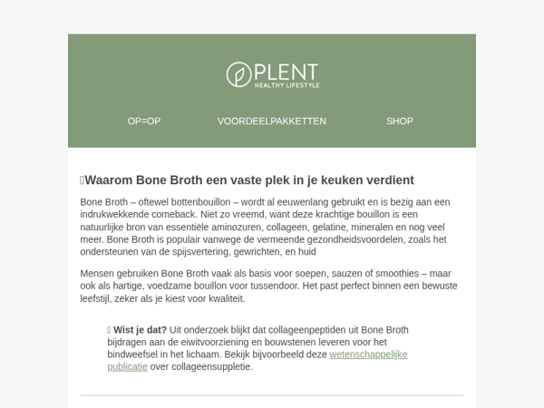 🌿 Waarom Bone Broth zo populair is + korting & receptenboekje