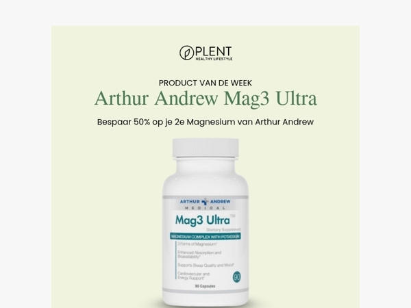 Product vd week: 50% korting op 2e Magnesium van Arthur Andrew