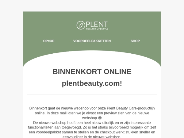 ☀️Binnenkort: de allernieuwste Plent Beauty-webshop gaat live!