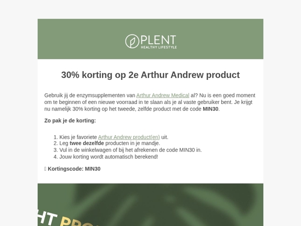 🎁-30% op 2e product van Arthur Andrew