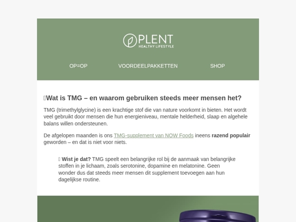 🌱 Waarom TMG razend populair is!