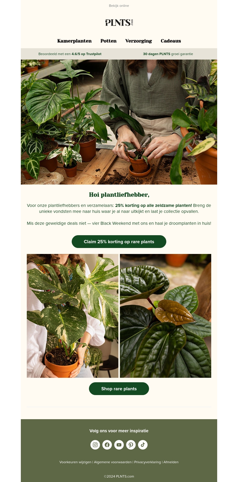 Ontdek bijzondere rare planten met 25% korting! π± Ontdek bijzondere rare planten met 25% korting! π±