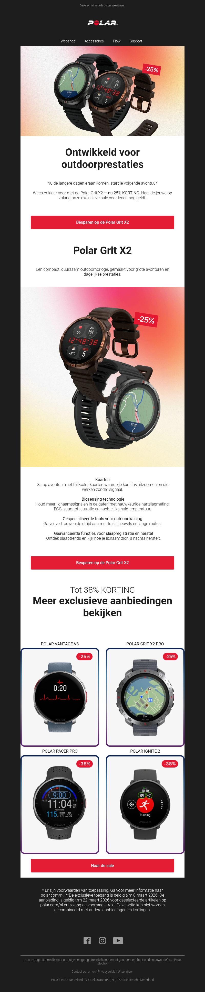 25% KORTING: Polar Grit X2 25% KORTING: Polar Grit X2
