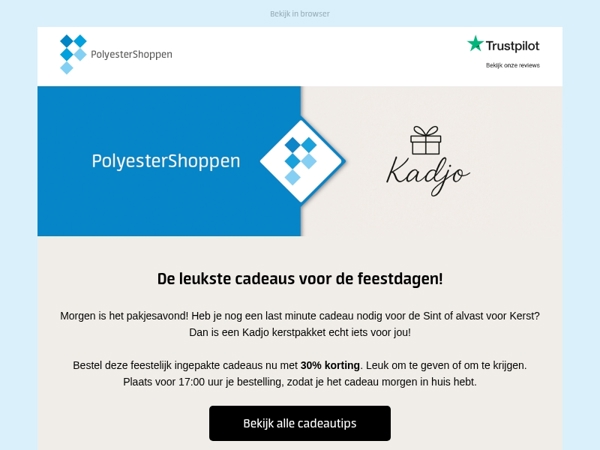 Last minute Sint of Kerst cadeau nodig? 🎁