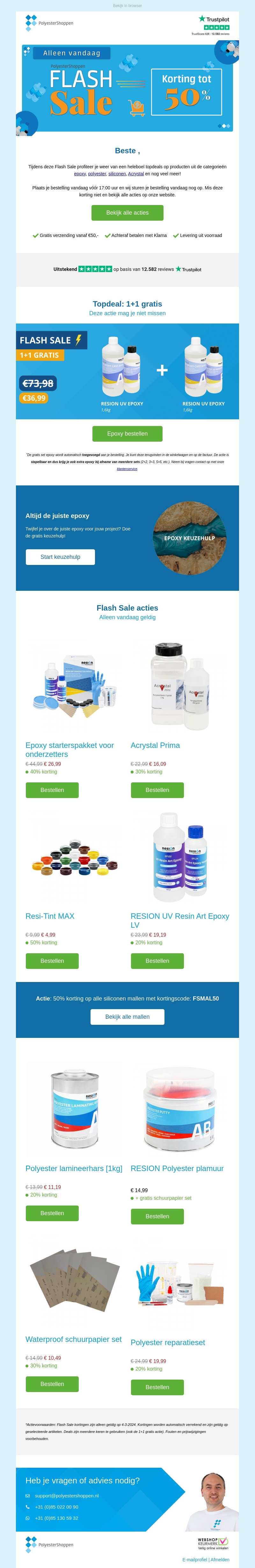 Alleen vandaag: RESION Epoxy 1+1 gratis en korting tot 50% ⚡ Alleen vandaag: RESION Epoxy 1+1 gratis en korting tot 50% ⚡