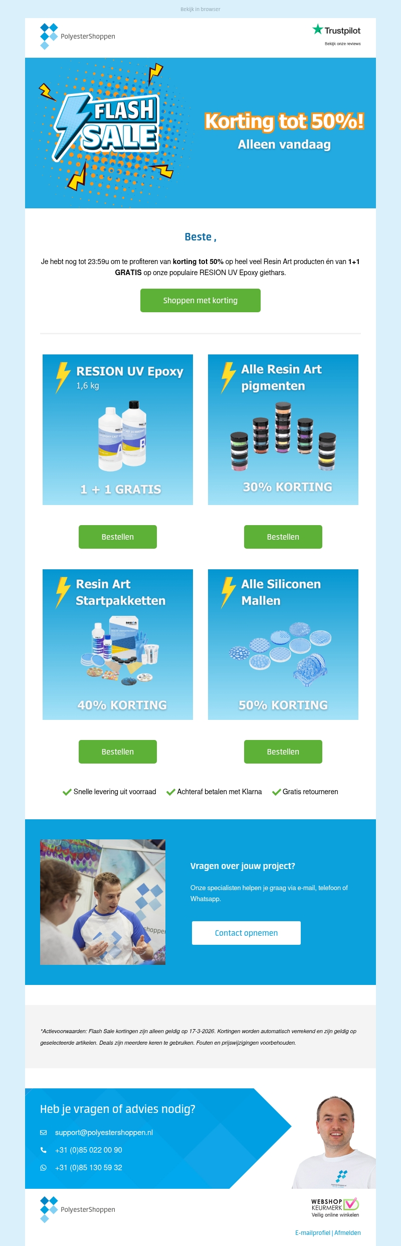 Laatste kans: korting tot 50% en Epoxy 1+1 gratis ⌛ Laatste kans: korting tot 50% en Epoxy 1+1 gratis ⌛