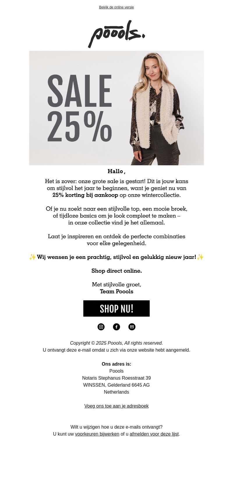 SALE! shop nu met 25% korting 👜 SALE! shop nu met 25% korting 👜