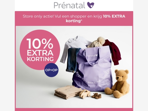 Ga los in onze winkel! Vul een shopper en krijg 10% extra korting