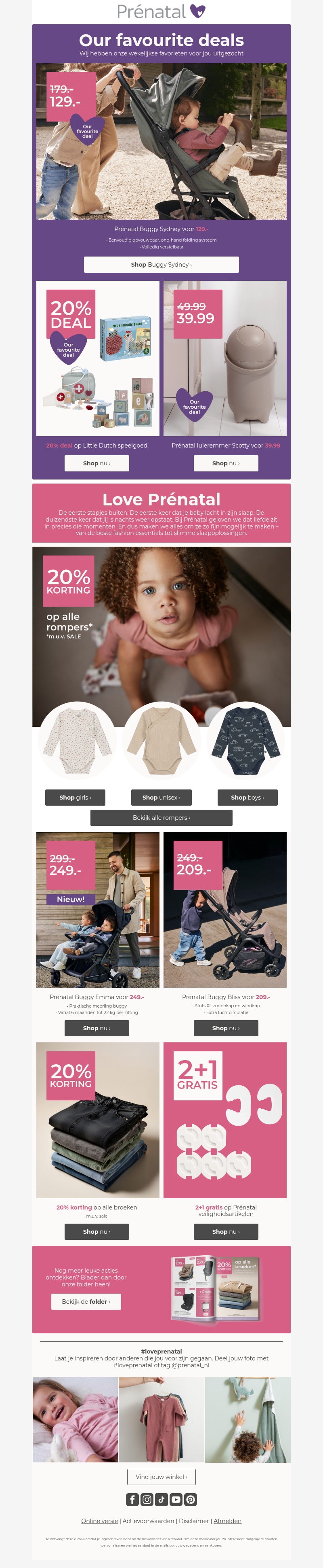 Ontdek onze nieuwe favoriete deals voor jouw mini me 💜 Ontdek onze nieuwe favoriete deals voor jouw mini me 💜