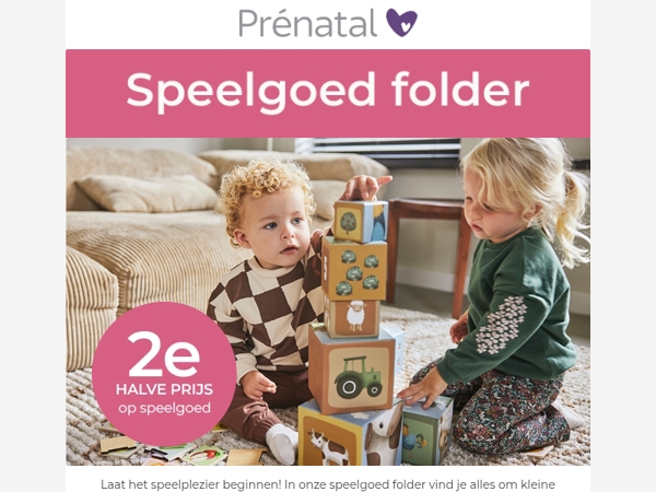 🧩 Dubbel speelplezier: 2e halve prijs op speelgoed
