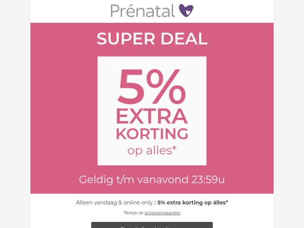 Let’s go, shoppers⚡️5% EXTRA korting op álles!