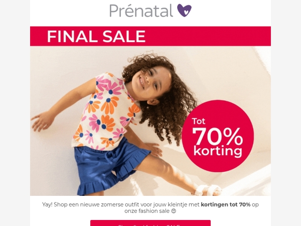📢 Tot 70% korting op fashion sale